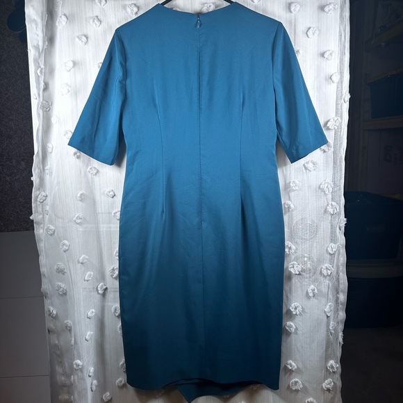 NWOT Maggy London Women’s Peacock Blue Midi Dress Size 8 - Picture 8 of 9